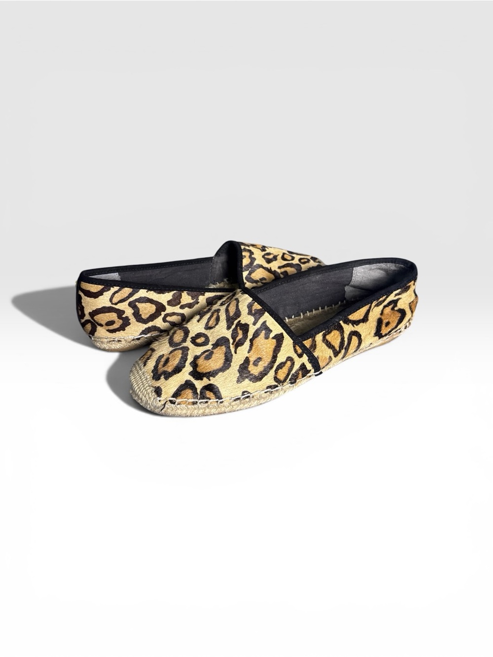 Sam Edelman Leopard Calf Hair Espadrille Flats Size 8